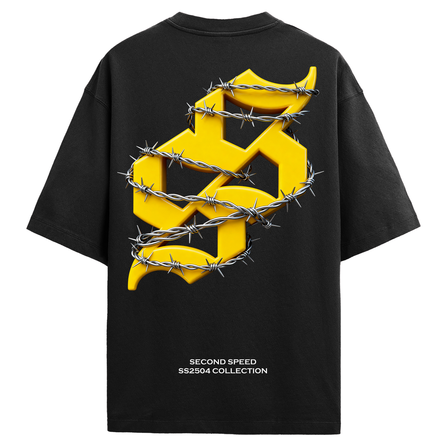 SS YELLOW BARBED TEE